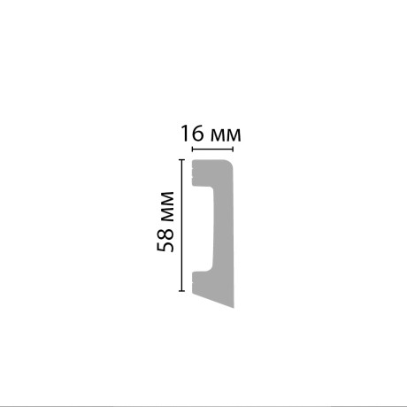 Плинтус напольный DECOMASTER D234-117ДМ (58*16*2400мм)