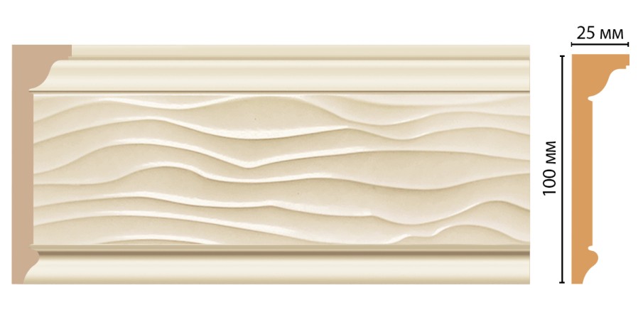 Плинтус потолочный DECOMASTER D218-61 (100*25*2400мм)