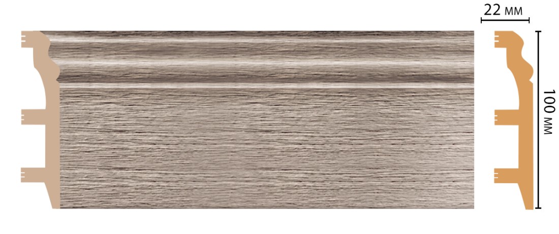 Плинтус напольный DECOMASTER D232-77ДМ (100*22*2400мм)
